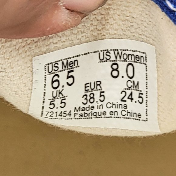 Vans X Choc Hospital White Blue Casual Slip On Shoes - Mens 6.5 - Womens 8 - Picture 9 of 12